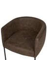 Fauteuil en similicuir marron foncé MALMOS_931349