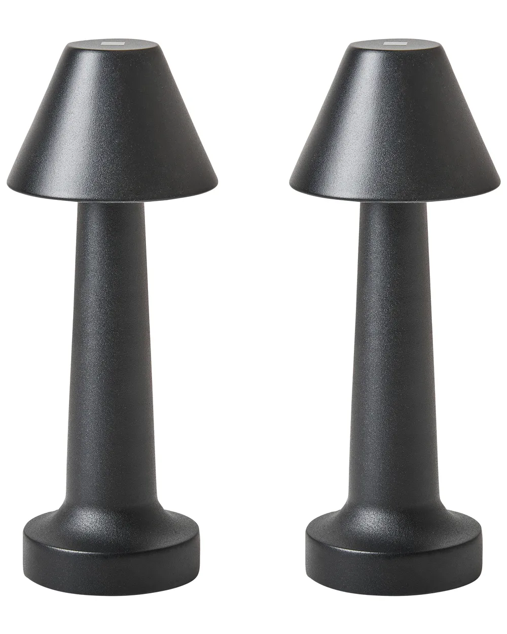 Zestaw 2 bezprzewodowych lamp stołowych LED JOANES Ze ściemniaczem Metal Czarny