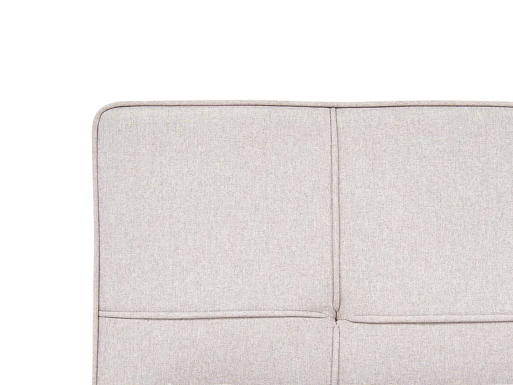 Sommier com arrumação LAURESSES Tecido Creme claro 120 x 200 cm_1150428
