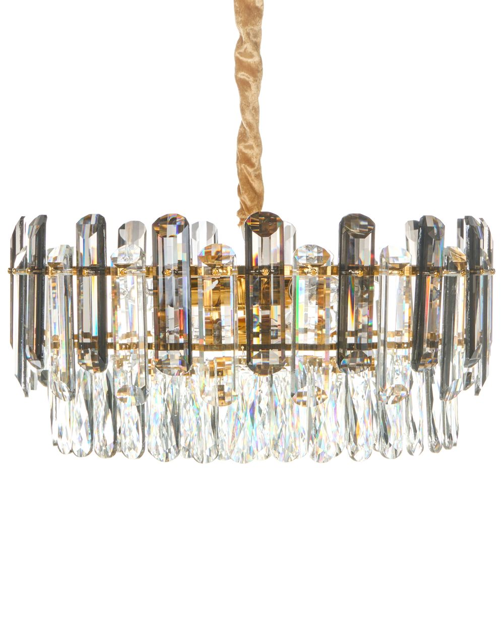 Chandelier MANTARO Glass Gold