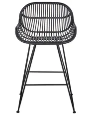 Set of 2 Bar Chairs TERRELL Rattan Black_1072291