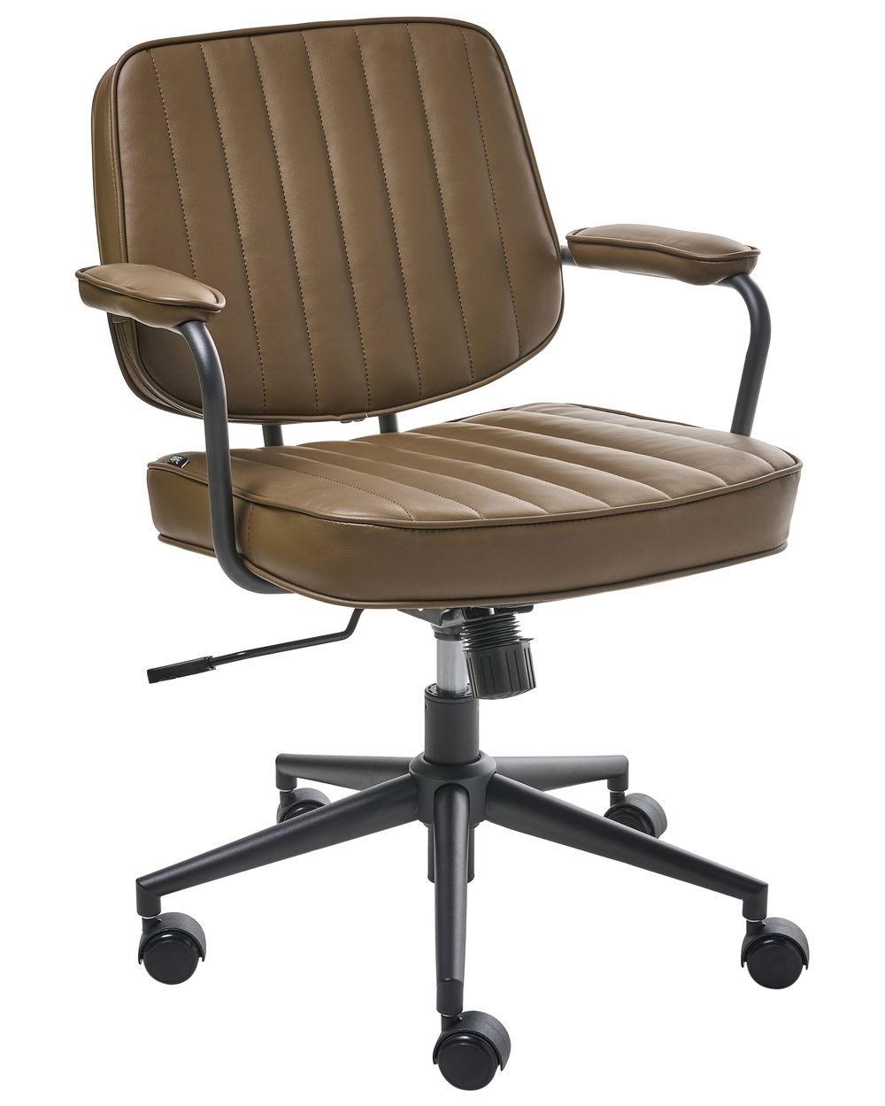 Chaise de bureau BERNE Cuir PU Marron