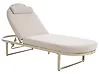 Sun Lounger with Cushion RONCOLO Metal Beige