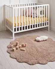 Tappeto per bambini ANEGUNDI  Marrone chiaro ø 120 cm Cotone con cuscino_1154912