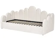 Ottoman Bed POLIGNAC Velvet Light Beige 90 x 200 cm (EU Single)_1081030