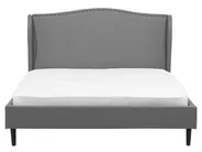 Bett mit Lattenrost Stoff COLMAR 160 x 200 cm Grau_703350
