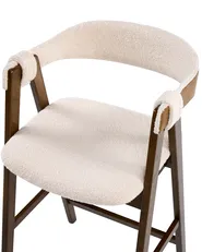 Set di 2 sedie alte DAY Bouclé Marrone/Beige chiaro_1060294