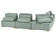 Modular Corner Sofa 5 Seater TIBRO Fabric Light Green Right Hand_1057799