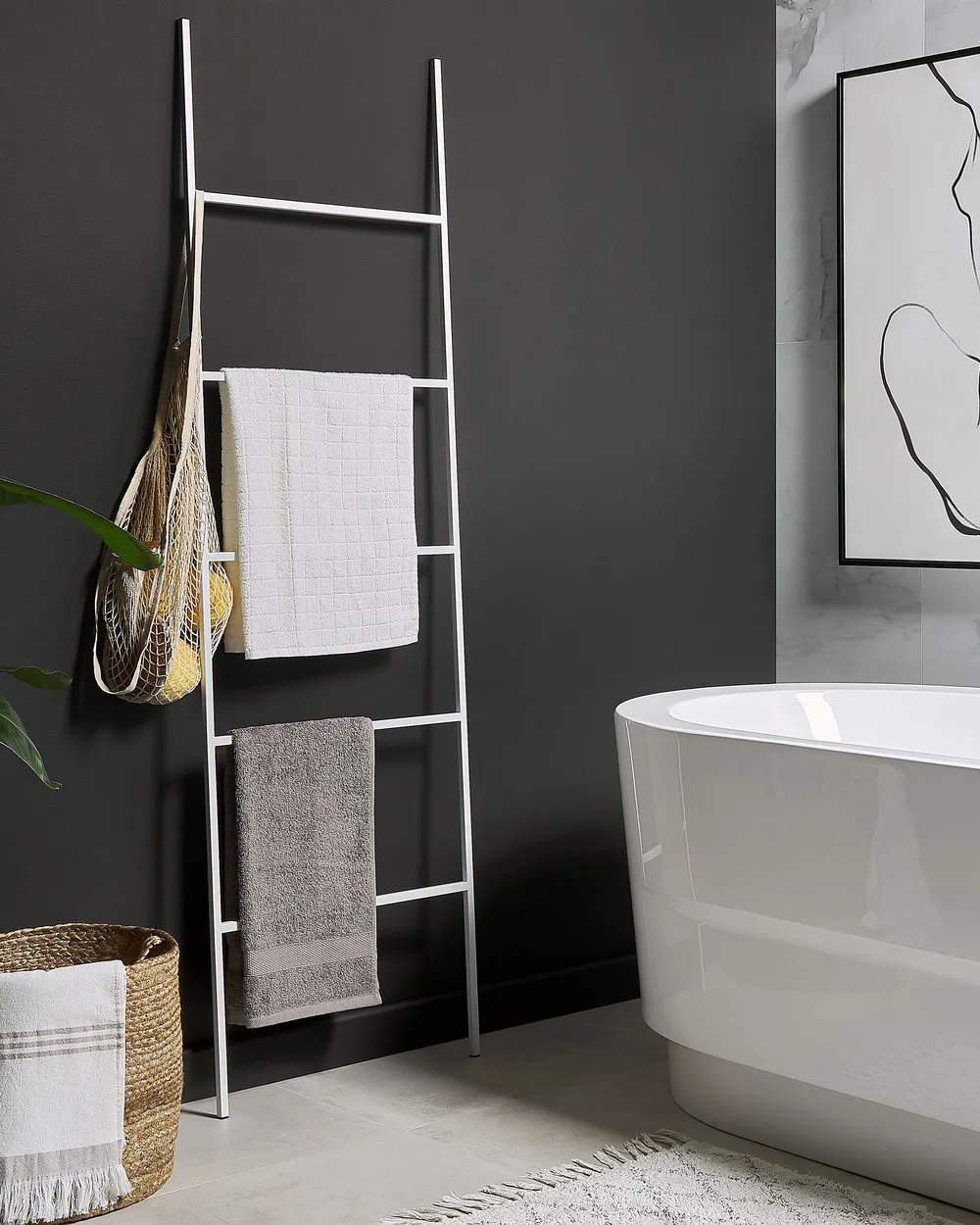 Towel Stand ARIBIBI Metal White - Main Image