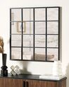 Wandspiegel schwarz Fensteroptik 78 x 78 cm BLESLE_852307