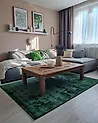Rug GESI Dark Green 160 x 230 cm Viscose