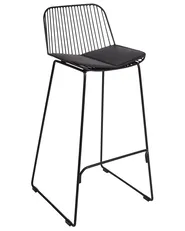 Set of 2 Bar Chairs PENSACOLA Metal Black_907495