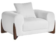 Set da salotto 6 posti VINLIDEN Bouclé Bianco_1048399