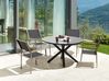 4 Seater Aluminium Garden Dining Set Glass Top Grey MALETTO/GROSSETO _938077