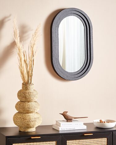 Wall Mirror 43 x 69 cm Black MASSILLY