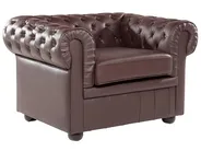 Set da salotto 4 posti CHESTERFIELD Pelle naturale Marrone_769471