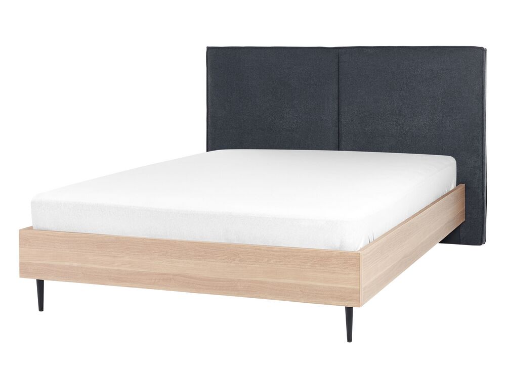 Cama Tecido IZERNORE 140 x 200 cm Cinzento escuro