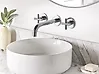 Wall Mounted Basin Mixer Tap KAIETEUR Brass Silver