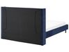 Velvet EU Double Size Bed Navy Blue VILLETTE_832607