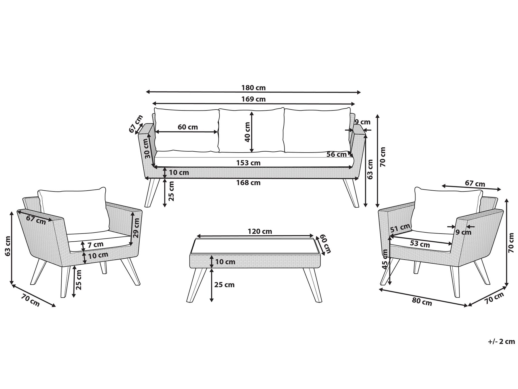 VITTORIA 5-seater garden set with table, synthetic rattan, grey_796412 VITTORIA 5-seater garden set with table, synthetic rattan, grey_796412