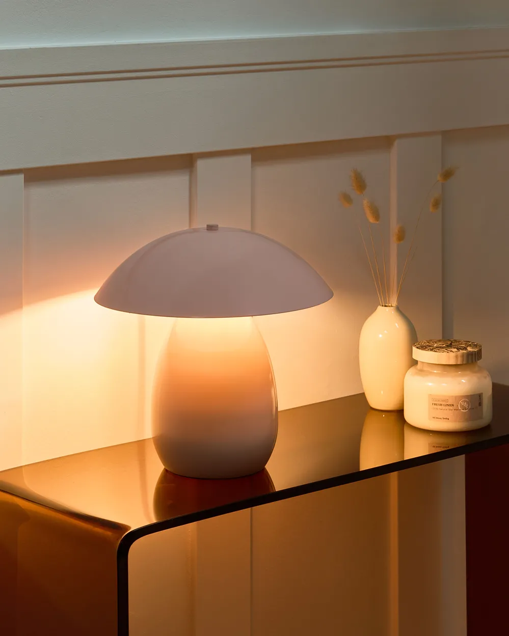 Lampa stołowa SIGI Metal Pastelowy róż