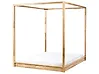 Four Poster Bed Wood HERLIERE 160 x 200 cm (EU King Size) Light Brown