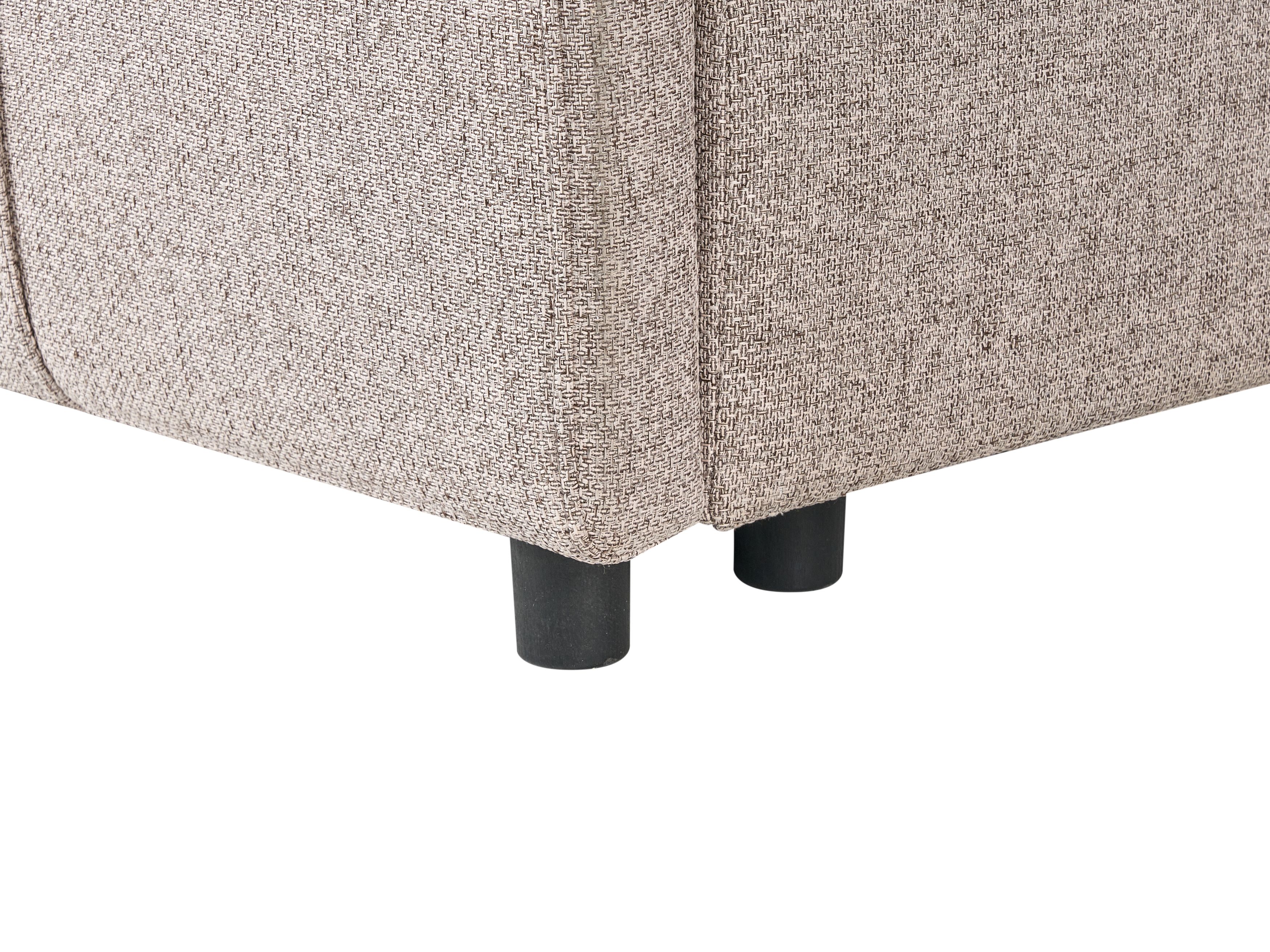 Chaise Longue INNVIK Fabric Light Brown with Storage | Beliani.co.uk