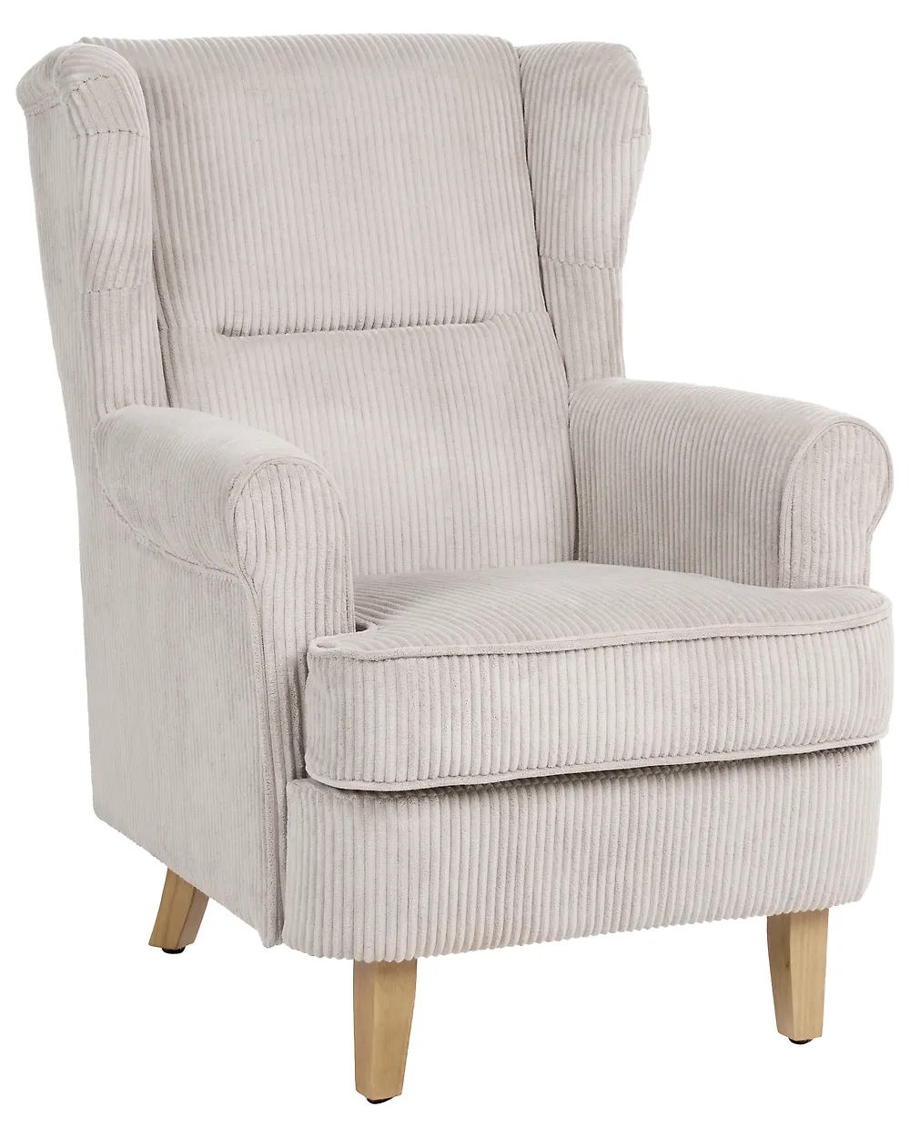 Wingback Chair ABSON Corduroy Light Beige_1186222