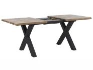 Extending Dining Table BRONSON Dark Brown 140/180 cm 90 cm_790960