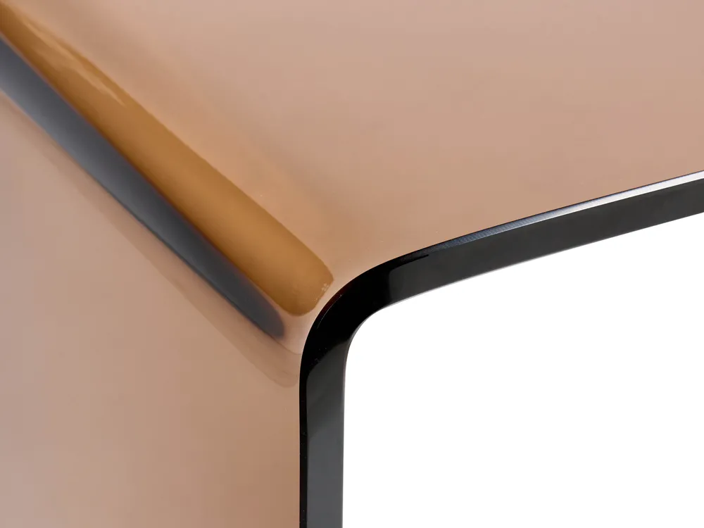 Set di 2 tavolini KENDALL Vetro temperato Marrone_1009499