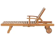 Lettino Prendisole JAVA Legno d'acacia Marrone chiaro_763175