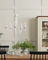 5 Light Metal Chandelier White DABUS_818154