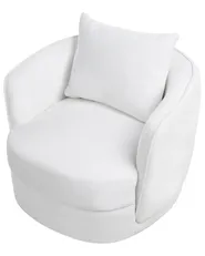 Poltrona girevole ANDALEN Tessuto Bianco sporco_966828