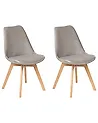 Set of 2 Dining Chairs DAKOTA II Velvet Taupe