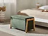 Upholstered Storage Bench EDLAND Fabric Green