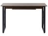 Schreibtisch schwarz / dunkler Holzfarbton 120 x 60 cm DARBY_791295