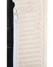 Poltrona Wingback ABSON Velluto a coste Beige chiaro_1027815