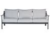 3 Seater Aluminium Garden Sofa Light Grey KIATO_934609