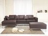 Right Hand Leather Corner Sofa Brown OSLO_693528