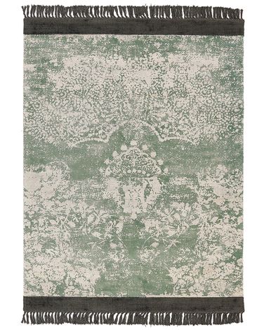 Orientalisk matta 160 x 230 cm beige och grön BOYALI | Beliani.se