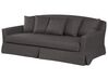 Sofföverdrag för 3-sits soffa mörkgrå GILJA_792639