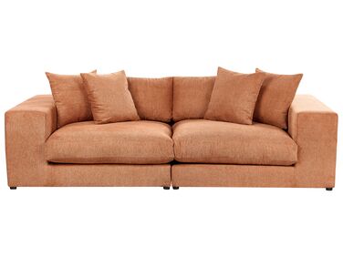 3-Sitzer Sofa orange mit Kissen GLORVIKA II