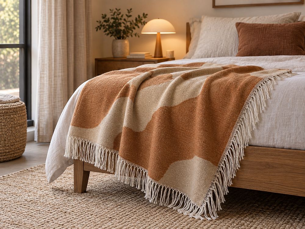 Blanket BANGRE 130 x 170 cm Orange