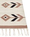 Dywan bawełniany kilim 80 x 150 cm beżowo-czarny NIAVAN_869858