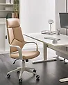 Office Chair DELIGHT II Faux Leather Light Beige