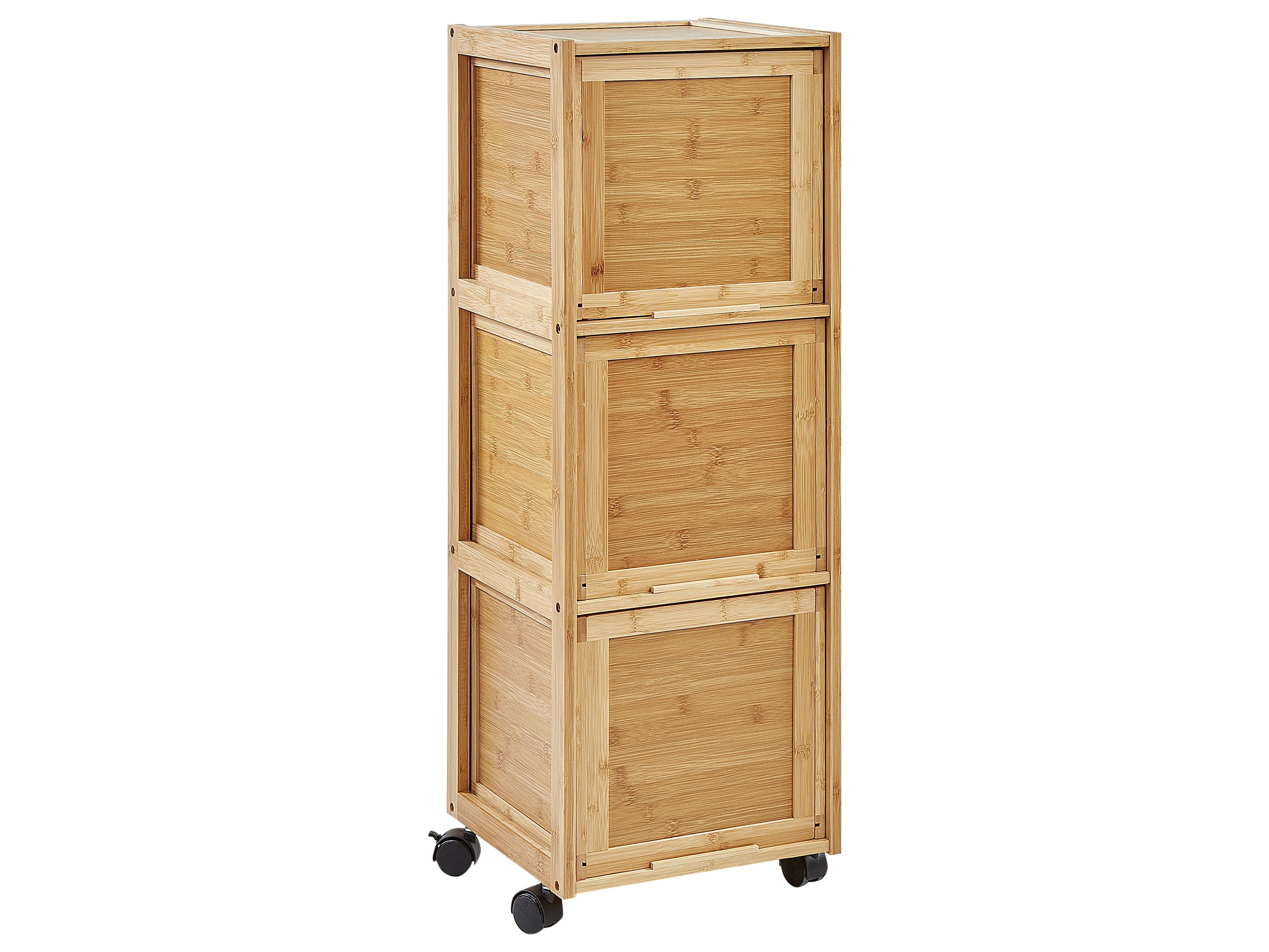 Bamboo 3-Drawer Bathroom Cabinet Light Wood SHAWNEE_926680