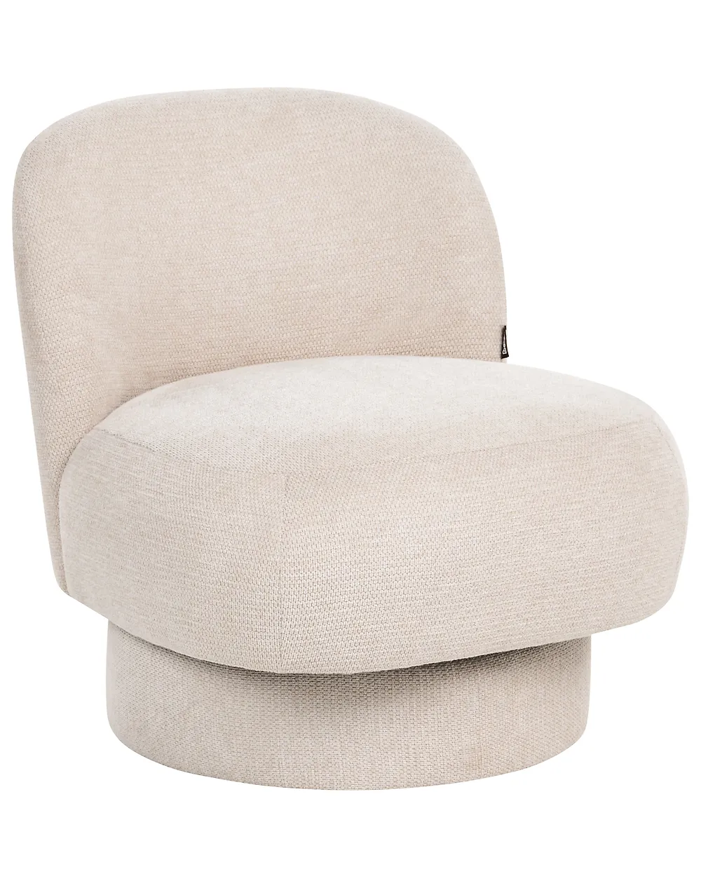 Swivel Armchair AYLO Fabric Light Beige