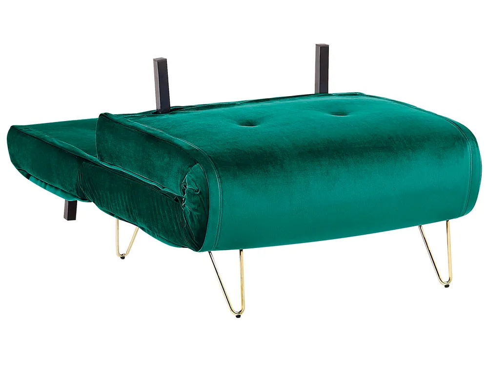 Living Room Set 3 Seater VESTFOLD Velvet Dark Green_808898