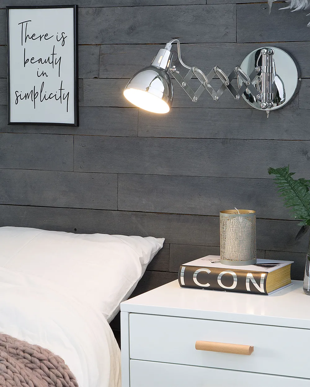 Wall Lamp HARRINGTON Adjustable Metal Silver