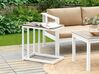 Table d'appoint en jardin 60 x 35 cm bois clair et blanc MESSINA_932107